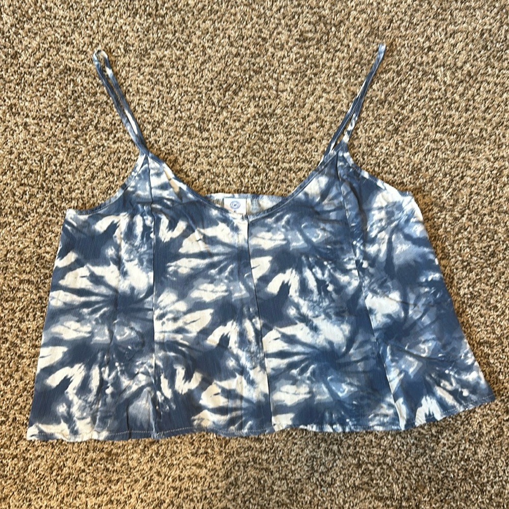 Indigo Blue Tie Dye Hurley Crop Top
